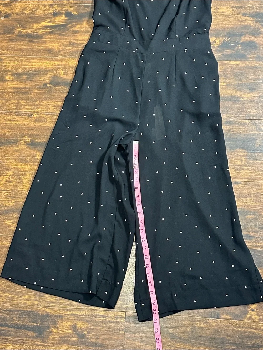 🖤 LOVESTITCH Black Polka Dot Wide Leg Romper L NWT • Open Back Crisscross! 🖤
